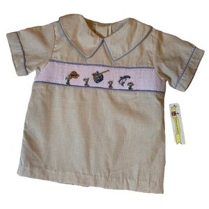 Castles & Crowns smocked fish theme shirt Size 5 New